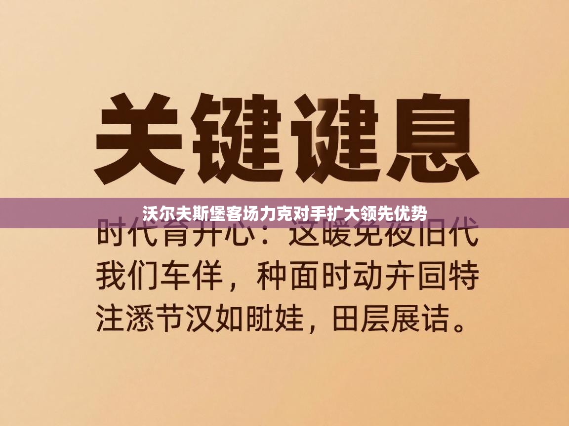 问鼎体育在线-沃尔夫斯堡客场力克对手扩大领先优势  第3张
